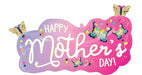 Happy Mother's Day Vibrant Flutters 31" Shaped Foil Balloon