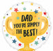 Simply the Best Dad 18" Round Foil Balloon