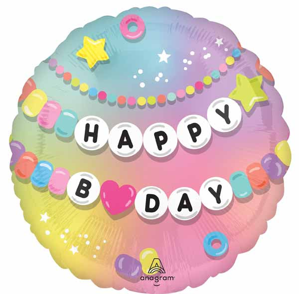 Friendship Happy Birthday Round Foil Balloon, 18 Inch