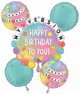 Friendship Happy Birthday Foil Balloon Bouquet