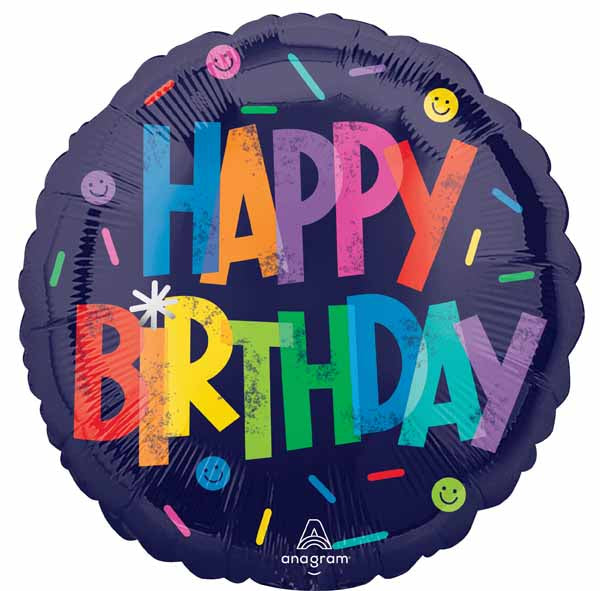 Bold Birthday 18-Inch Round Balloon