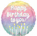 Pearlized Birthday 18" Round Holographic Foil Balloon
