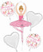 Ballerina Girl Happy Birthday Balloon Bouquet