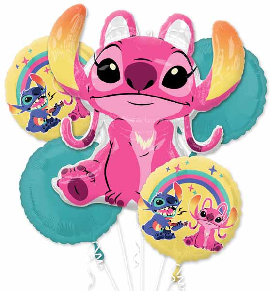 Lilo & Stitch foil balloon bouquet for a Lilo & Stitch birthday party