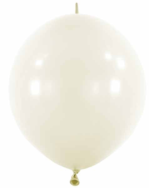Anagram Frosty White 12" Link Latex Balloons, 50 Count