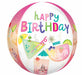 Cocktail Surprise Happy Birthday Orbz Balloon, 16 Inch