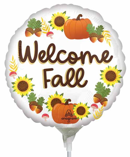 Welcome Fall 9-Inch Round Foil Balloon