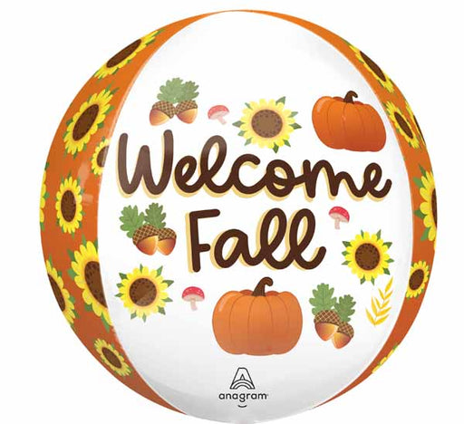 Welcome Fall 16 Inch Orbz Foil Balloon