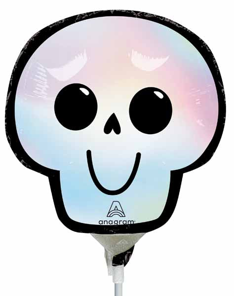 Bare Bones Skull Mini Shape Foil Balloon