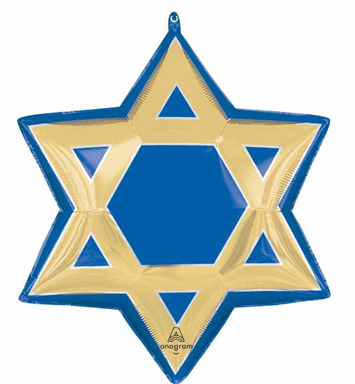 Star of David 24" Shaped Foil Balloon