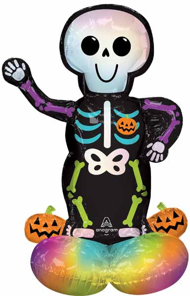 Bare Bones Skeleton 35-Inch AirLoonz Junior Foil Balloon