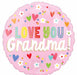 Love You Grandma 18-Inch Round Foil Balloon
