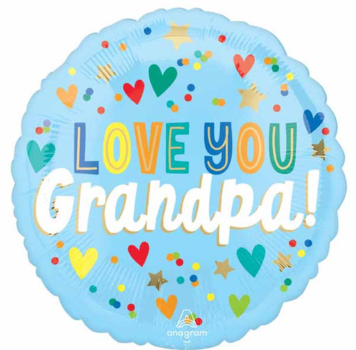 Love You Grandpa 18-Inch Round Foil Balloon