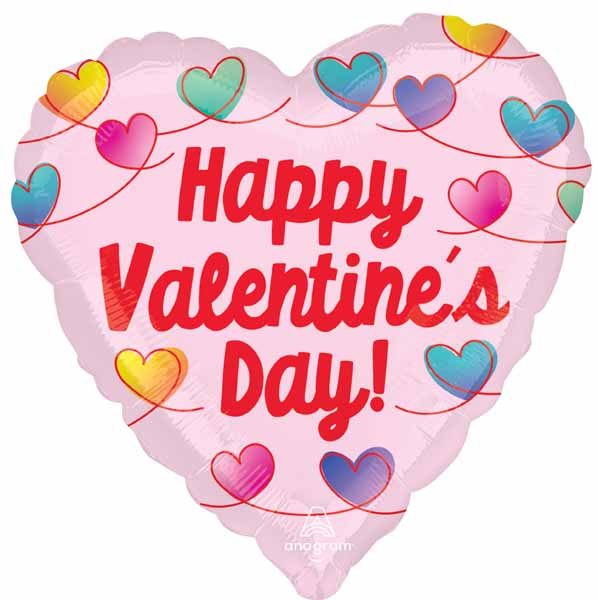 Infinite Knots Valentine's Day Heart Foil Balloon, 18 Inch