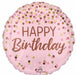 Pretty Pink Happy Birthday 18" Round Foil Balloon