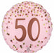 Pretty Pink 50th Birthday Round Foil Balloon, 18 Inch