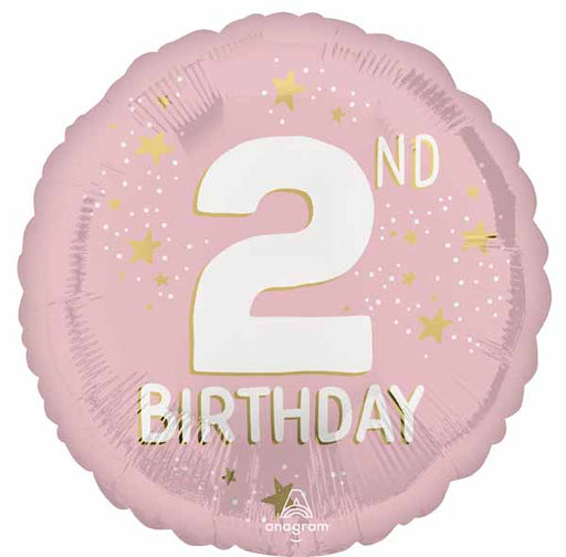 Little Miss 2 Round Foil Birthday Balloon, 18 Inch
