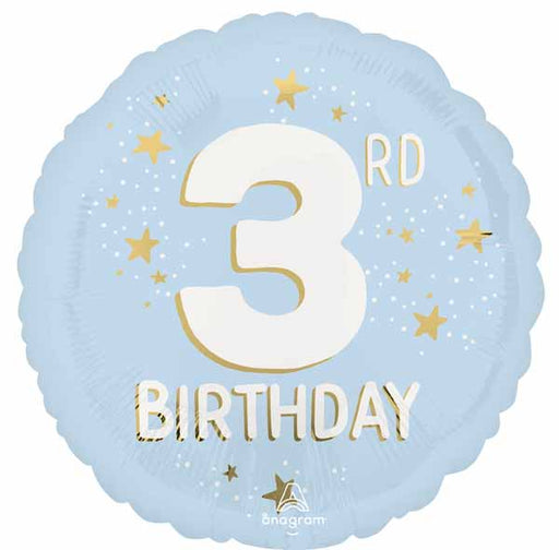 Little Mister 3rd Birthday 18-Inch Round Foil Balloon