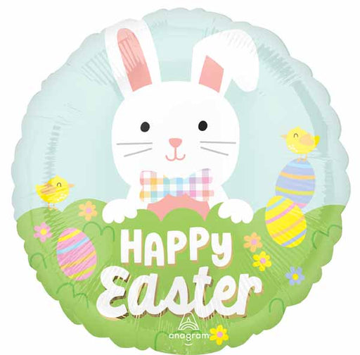 Easter Bunny Bliss 18" Round Foil Balloon