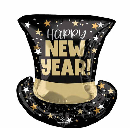 Happy New Year Top Hat Bash 24-Inch Foil Balloon