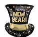 Happy New Year Top Hat Bash 24-Inch Foil Balloon