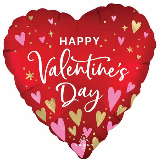 Heartfelt Elegance Happy Valentine's Day 18-Inch Heart Foil Balloon