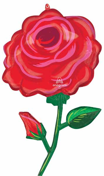 Rose Radiance 38 Inch Flower Shaped Foil Balloon