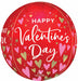 16" Satin Heartfelt Elegance Valentine's Day Orbz Foil Balloon