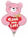Love You Bear Hugs Mini Shape Foil Balloon
