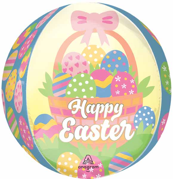 Easter Egg Basket 16-Inch Orbz Foil Balloon