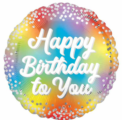 Birthday Glitz 18-Inch Round Foil Balloon