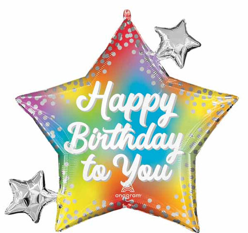 Birthday Glitz 29-Inch Shaped Foil Balloon