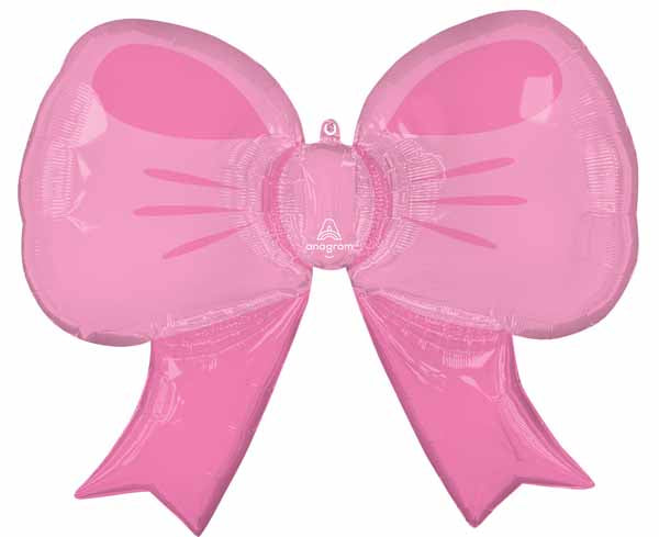 Pink Bow Bliss 30-Inch Shaped Foil Balloon