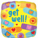 Get Well Bandages 18" Square Foil Balloon