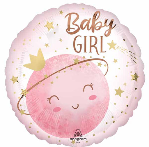 Little Moon Girl 18" Round Foil Balloon