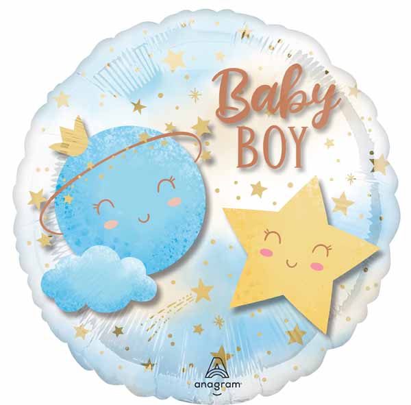 Little Moon Boy 15-Inch Panoramic Foil Balloon