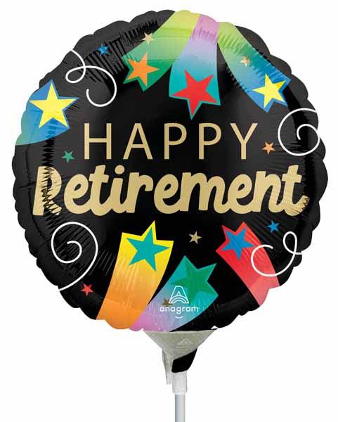 Happy Retirement 9-Inch Round Foil Balloon