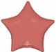 Coral Star Foil Balloon, 19 Inch