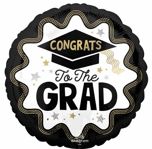 Congrats to the Grad 18" Round Foil Balloon