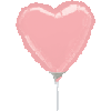 Pastel Pink Heart Foil Balloon, 4 Inch