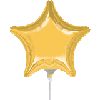 Gold Star 4-Inch Foil Balloon