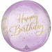 Lavender Luxe Happy Birthday 16" Orbz Foil Balloon
