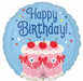 Cherries on Top Happy Birthday 18" Round Foil Balloon