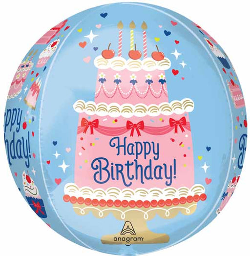 Cherries on Top Happy Birthday Orbz XL Foil Balloon