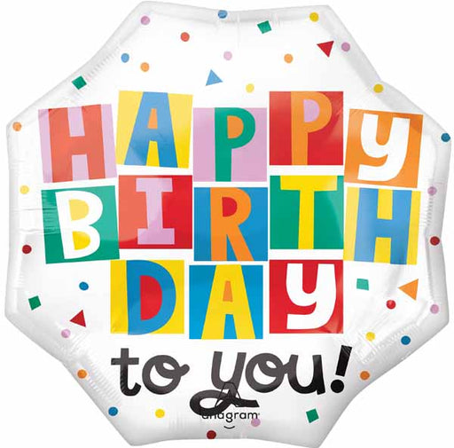 Celebrate the Day Happy Birthday 22" Foil Balloon