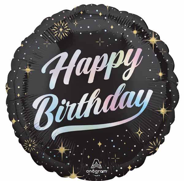 Sparkling Birthday 18-Inch Round Foil Balloon