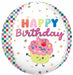 Vibrant Cupcakes Happy Birthday Orbz XL Foil Balloon