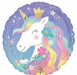 Whimsical Unicorn 18-Inch Round Foil Balloon