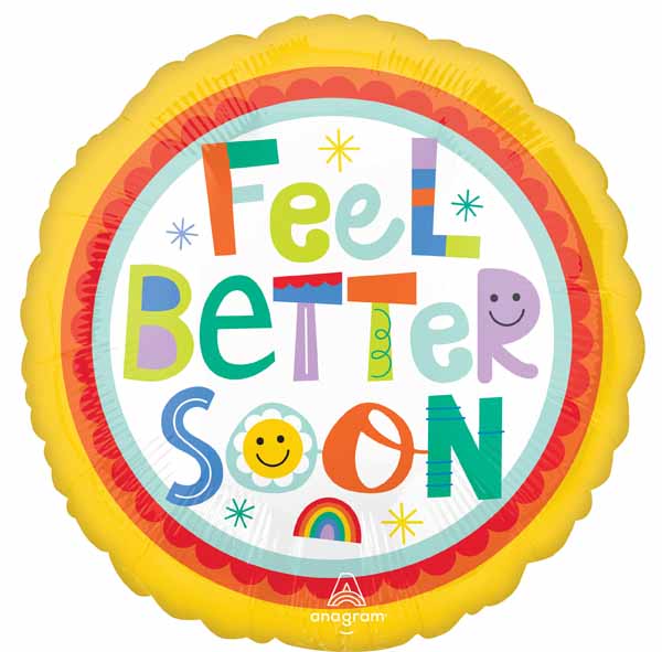 Playful Feel Better 18" Round Foil Balloon