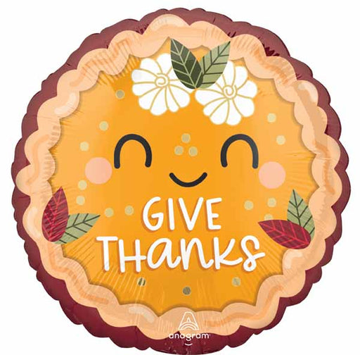 Slice of Thanks Pie 18-Inch Round Foil Balloon